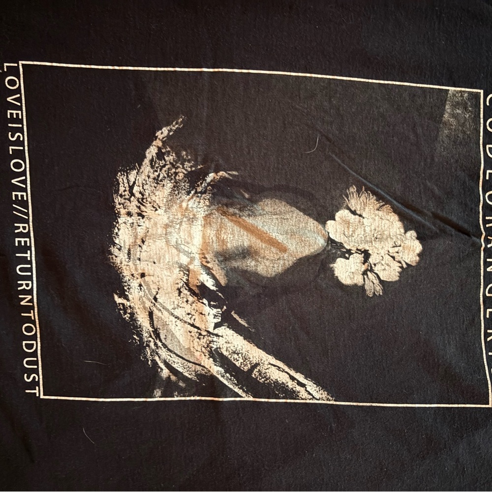 Black Graphic T-Shirt with Artistic Print